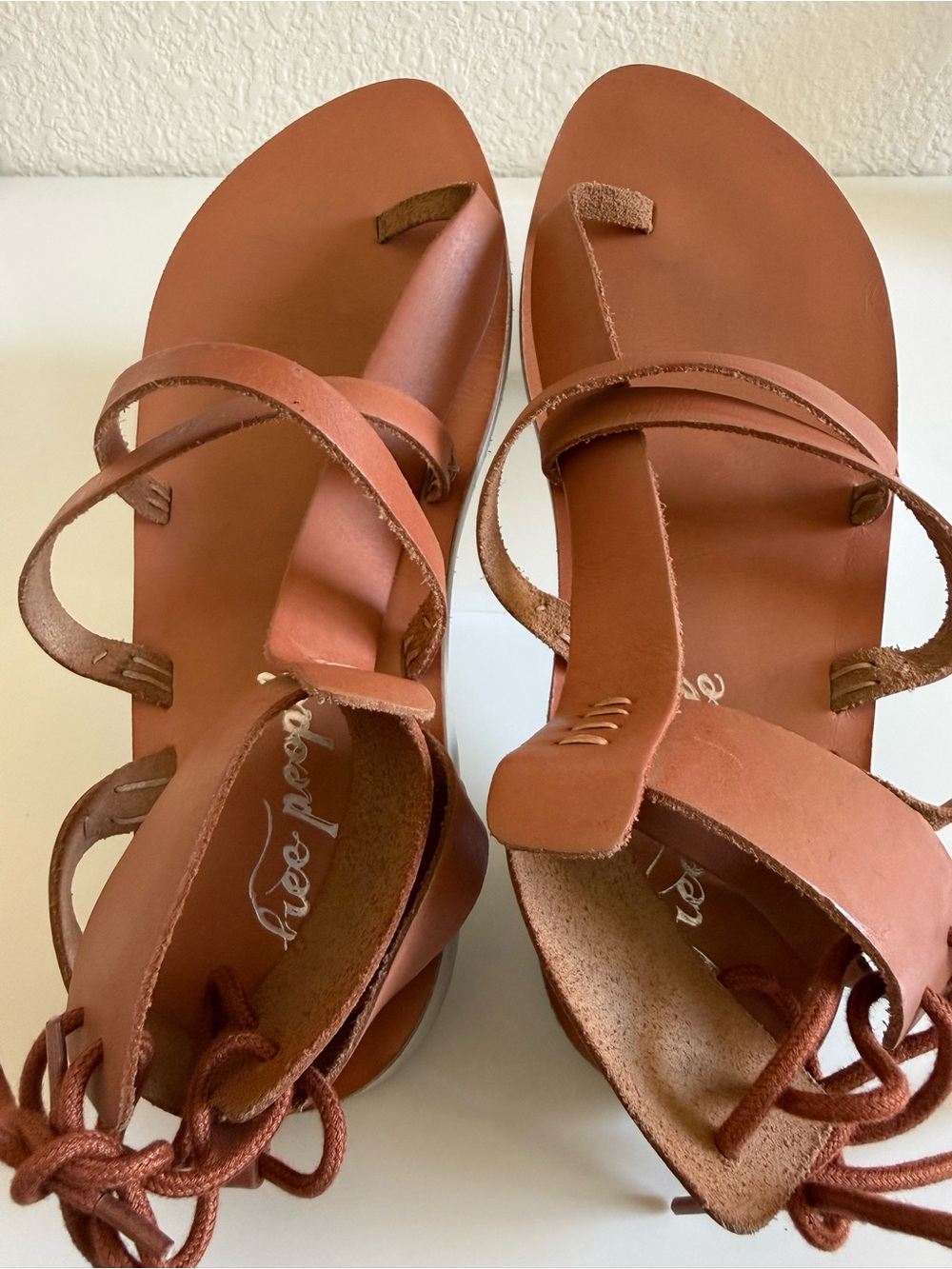Free People Vacation Day Wrap Sandal | Leather Lace Up Gladiator | EU 39 US 8 - Picture 9 of 11